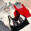Women Lace Bralette Top Traceless V Beauty Back Tank Tops Crop Top Bra Spaghetti Strap Vest Female Lingerie Underwear