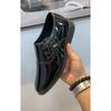 Fashion 2024 New Trending Italian Patent Leather Shoes for Men Business Shoe Lace Up Oxfords Plus Size Male Wedding Party Shoes