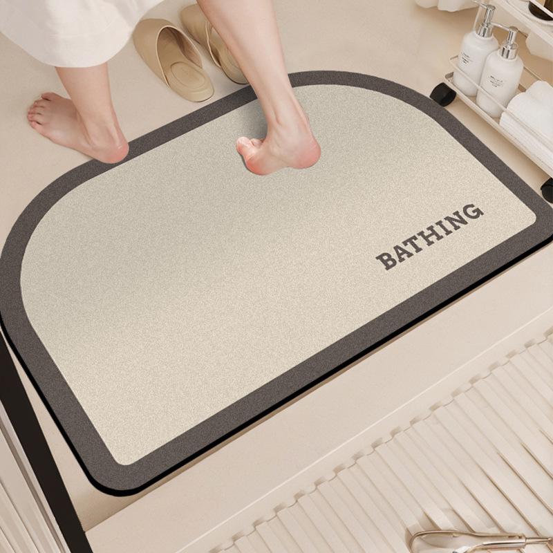 Absorbent Non-slip Diatomaceous Earth Bathroom Mat: Quick-drying, Stain-resistant, Easy-to-clean