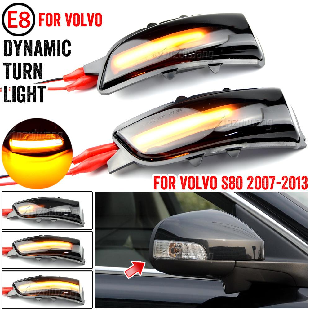 

1 Pair LED Dynamic Turn Signal Indicator Light Lamp Rearview Side Mirror Lights for Volvo S40 S60 S80 C30 C70 V50 V70 2007-2012
