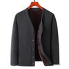 Men's Fleece-Lined Warm Winter Cardigan Jacket for Middle-Aged & Elderly