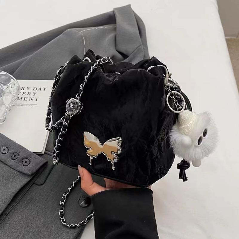 Summer small bag women 2 new high-end niche designer chain messenger bag fashion bucket bag