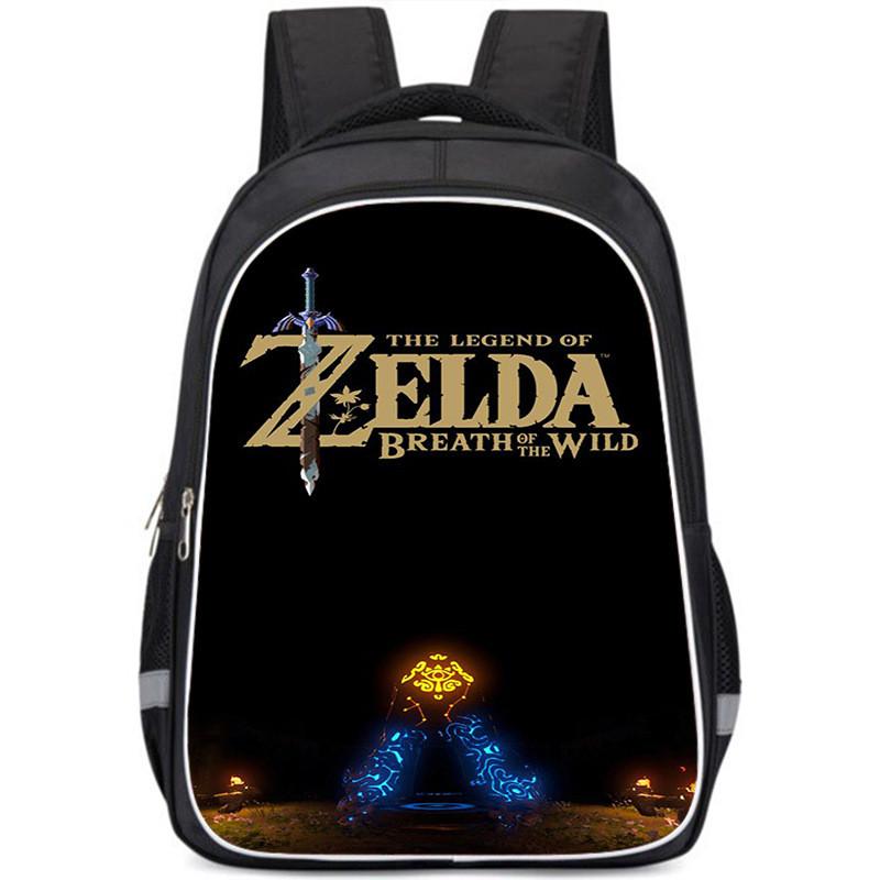 Ruime rugzak met Zelda-thema voor kinderen, lichtgewicht en ergonomische schooltas