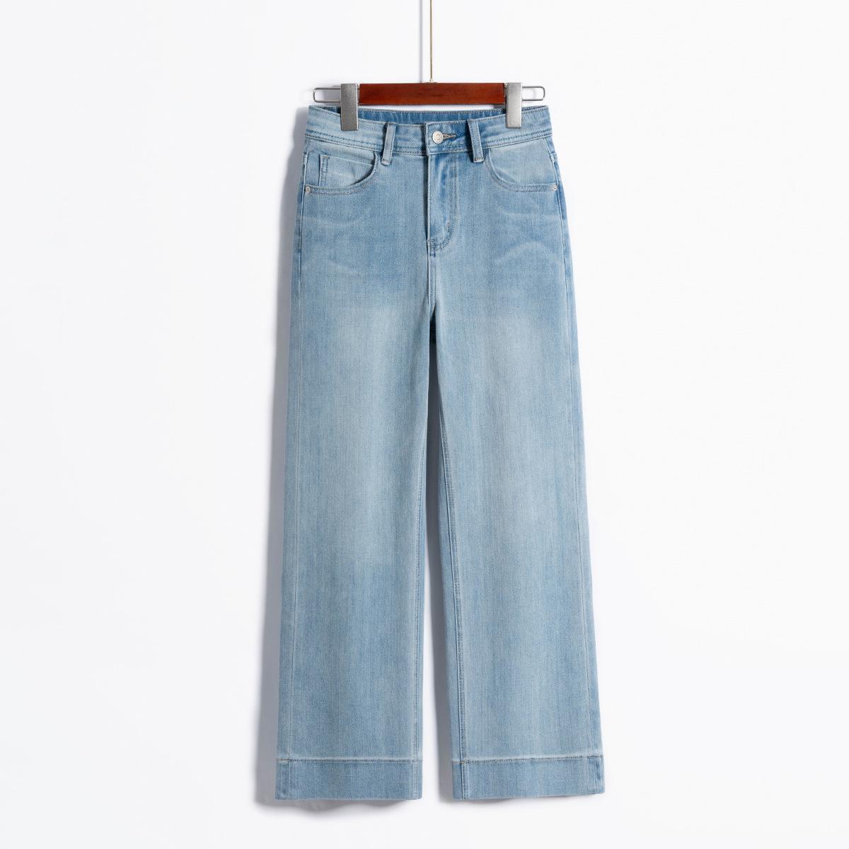

Women s 2026 Spring/Autumn Versatile Four-Way Stretch Slim-Fit Straight-Leg Jeans. L