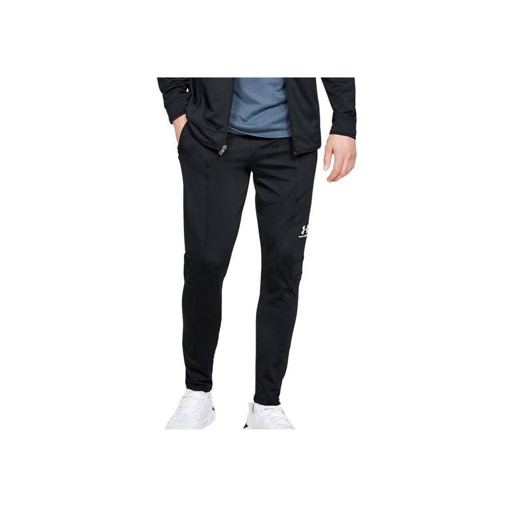 Under Armour Solid Color Logo Print Elastic Waist Sports Pants Men Bottoms Black 1343913-001