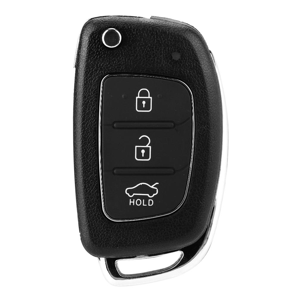 Flip 3 Button Remote Key Fob Case Shell Cover Fit For Hyundai Santa Fe (ix45) 2013 2014