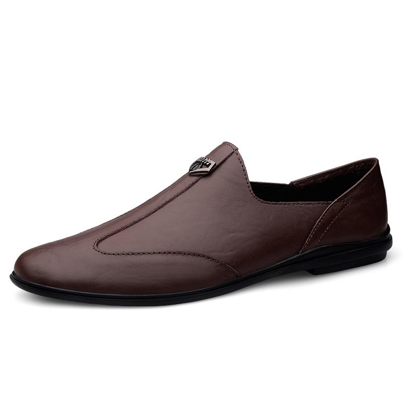 2024 Man Shoes Casual Fashion Leather Business Office Wedding Shoes Men Driving Penny Loafers Lightweight Boat Shoe High Quality