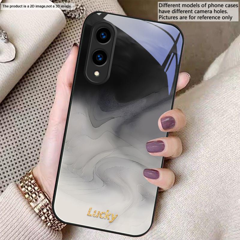 Ink wash connotation blue For Samsung S26 S22 S8 9 10 S20 Ultra S21 Pro S22 Plus S23 FE S24 Ultra S25 Edge S24+ Glass Phone Case
