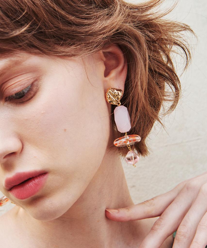 Elyona Ocean Rock & Beads Drop Earrings