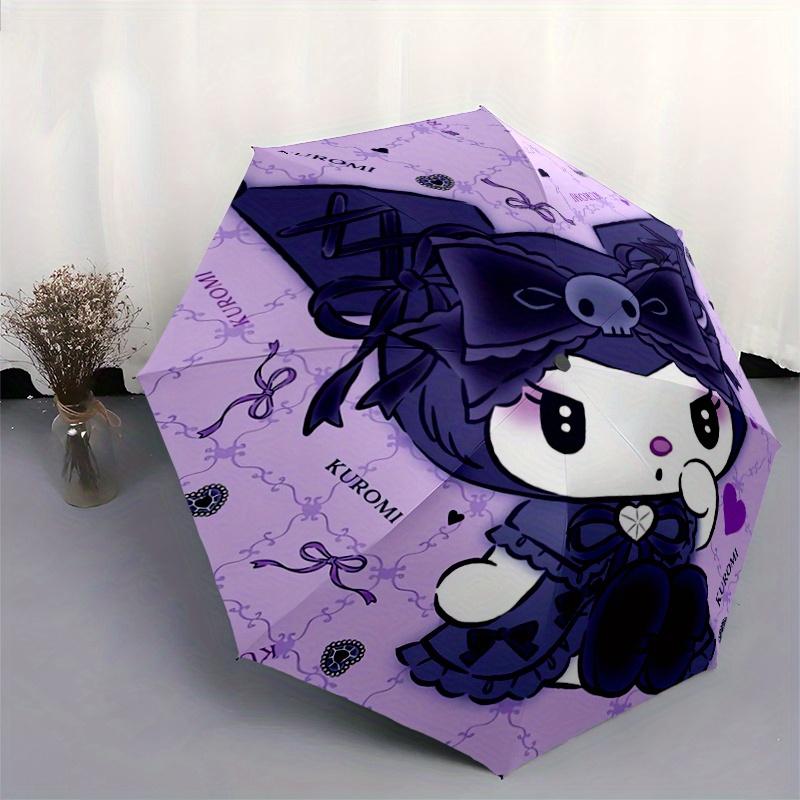 1pc Cute Kuromi Automatic Opening and Closing Folding - A Good Choice for Gifts, Fashionable and Convenient Umbrella With Cute Cartoon Characters, Dur