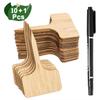10/20 Stück T-förmige Bambus-Pflanzenetiketten Umweltfreundliche Holz-Gartenmarkierer für Bonsai Topfkräuter Blumen - Pflanzenkennzeichnungs-Etiketten Werkzeug