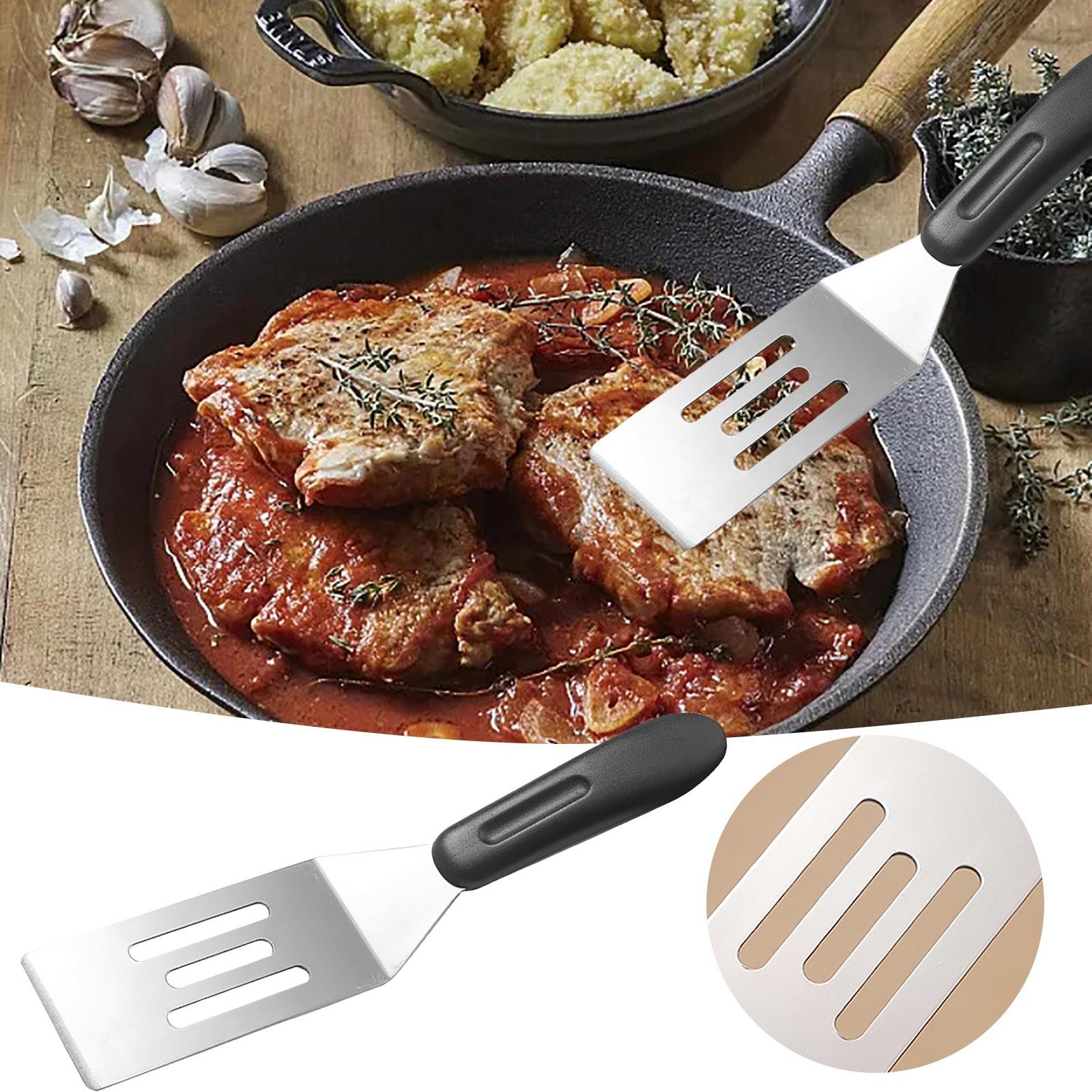 Kitchen Cook Tools Stainless Steel Mini Spatula Cooking Teppanyaki Pancake Spatula Steak Cake Spatula Tools Accessories Supplies серебряный