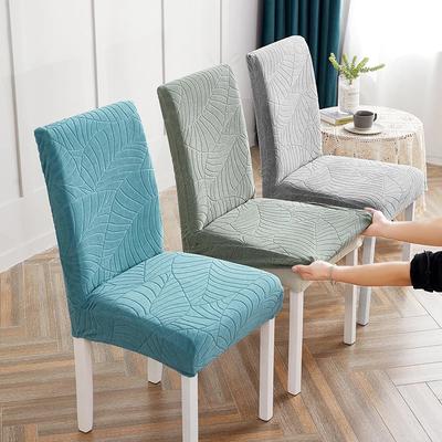 1Pcs Jacquard Stretch Chair Cover Waterproof Anti-Dirty Seat Cover For Kitchen Banquet Birthday Party  Dining