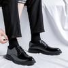 Fashion 6/8cm Classic Men Derby Shoes Platform Height Increase Dress Shoes Formal Business Elevator Shoes British Wedding Suit Shoes