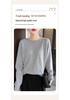 2026 Winter Pure Wool Puff Sleeve Round Neck Knit Sweater