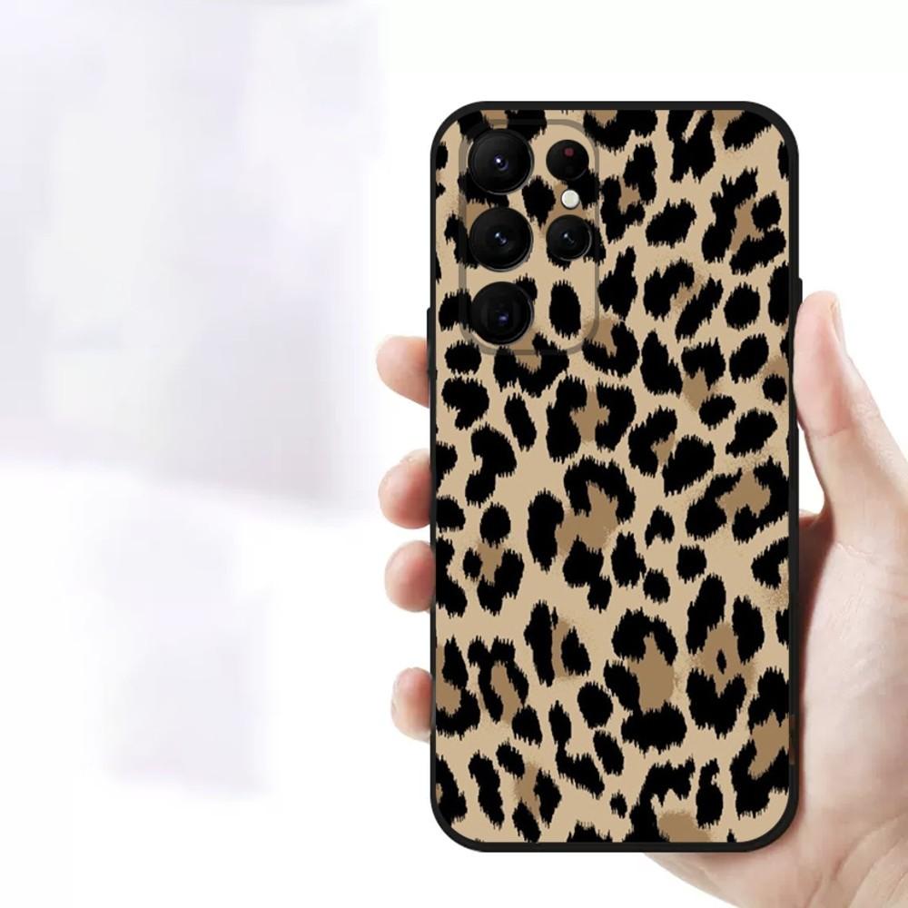 Leopardprint telefonfodral för iPhone Samsung Galaxy Redmi Xiaomi Oppo OnePlus Note SA 7 8 9 10 11 12 13 14 20 21 22 23 53 54 Pro Max Plus Ultra
