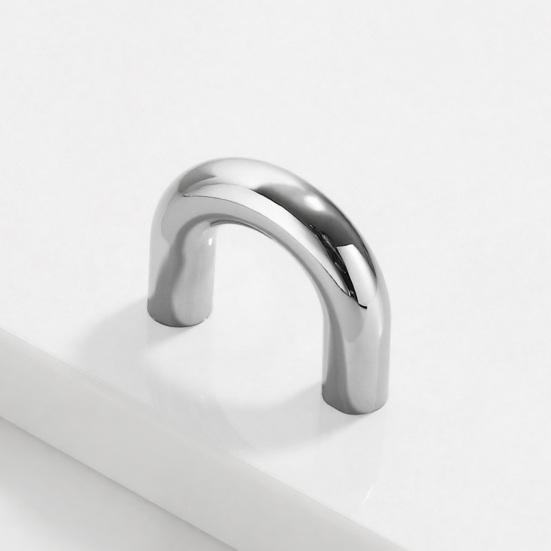 Door Knobs Polished Chrome Finish Zinc Alloy Interior Door Handle Decorative Non-Latching Drawers Cabinets Handle