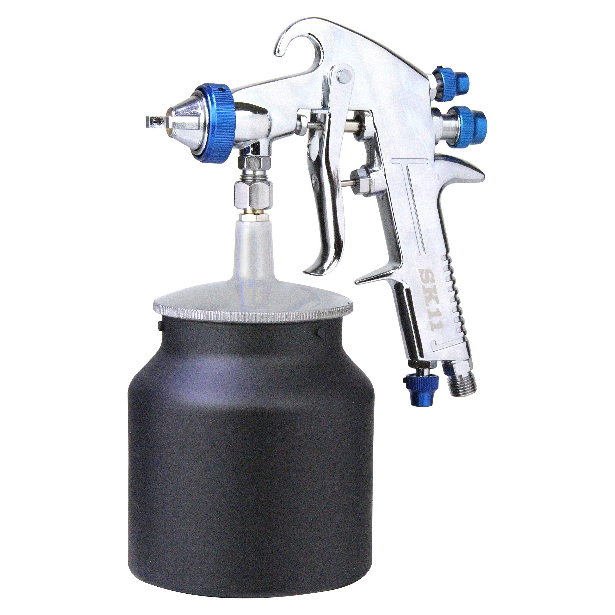 

Ручний пневматичний фарбопульт SK11, всмоктувальний тип, діаметр 1,5 мм, ємність чашки 750 куб.см (SPGK-15S)