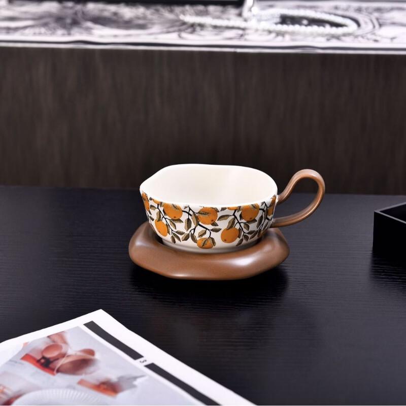 Wutuo Underglaze Ceramic Coffee Cup & Saucer Set