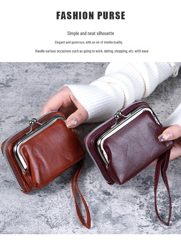 Dames Multi-Kaarthouder Clutch met Drukknoop & Rits Muntvak