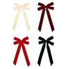 4PCS Long Ribbon Christmas Tree Bows Single/Double Ear Bow Xmas Gift Box Bow  Holiday Ornament
