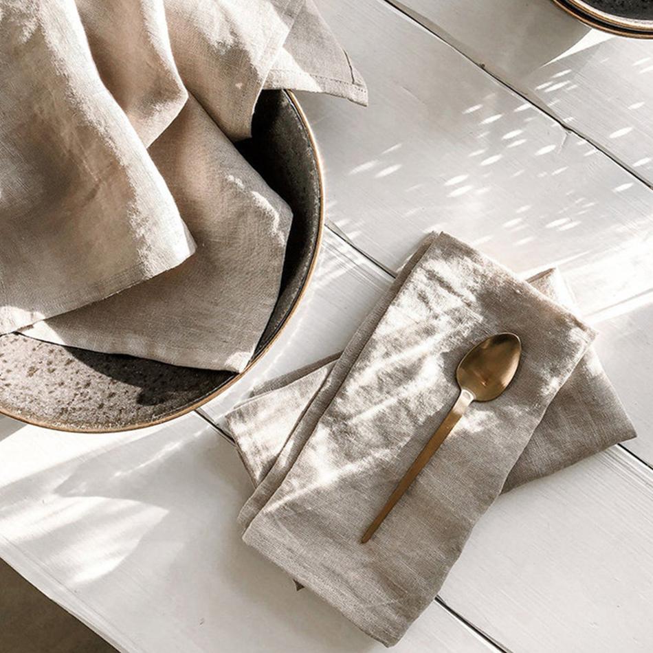 1 Pcs Linen Napkins 100% Flax Stonewashed Pure Linen 15.75 x 15.75 Inch Handcrafted Cloth Napkins Machine Washable