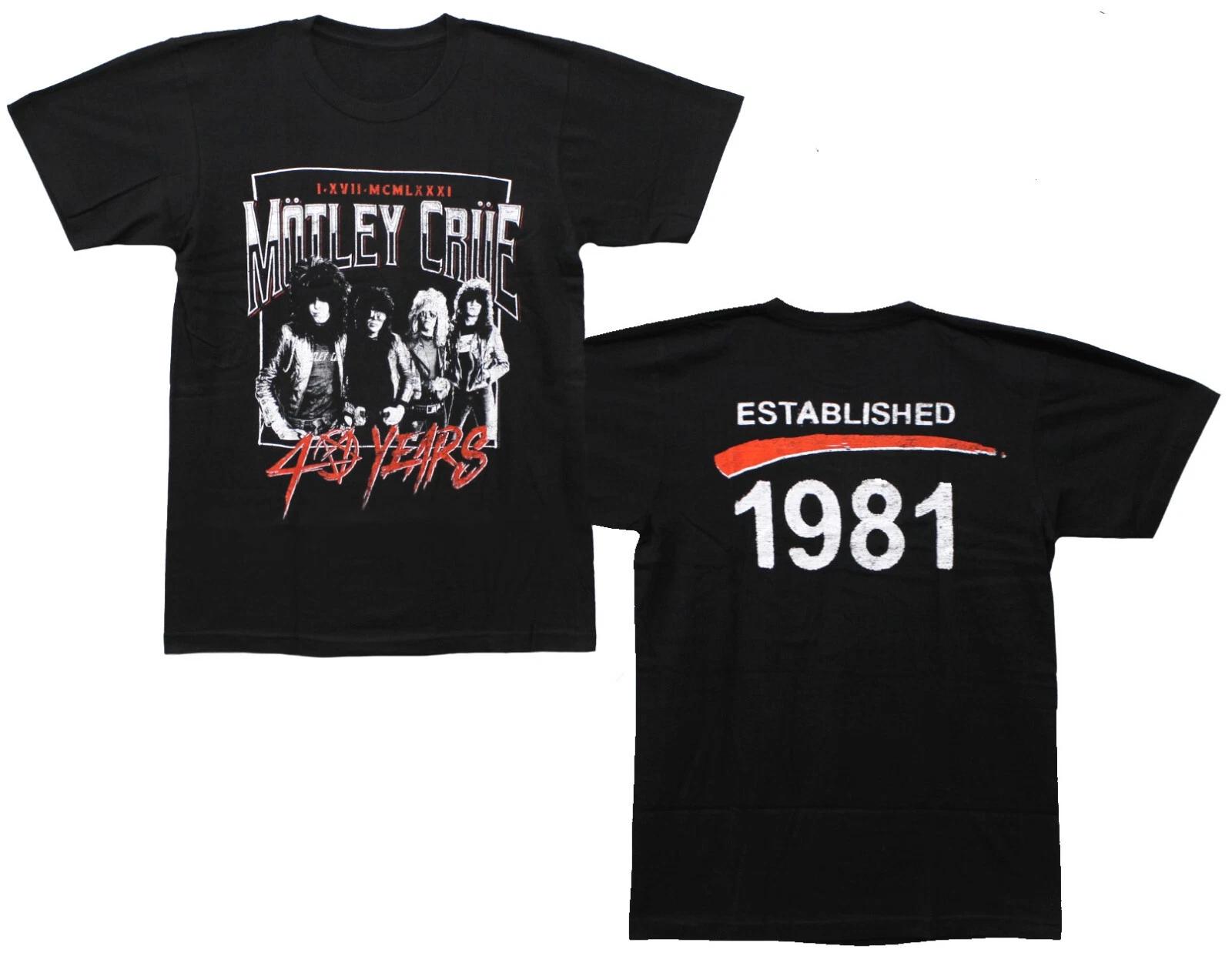 MOTLEY CRUE cd lgo 40 YEARS ESTABLISHED 1981 Official SHIRT 2XL New too fast for S