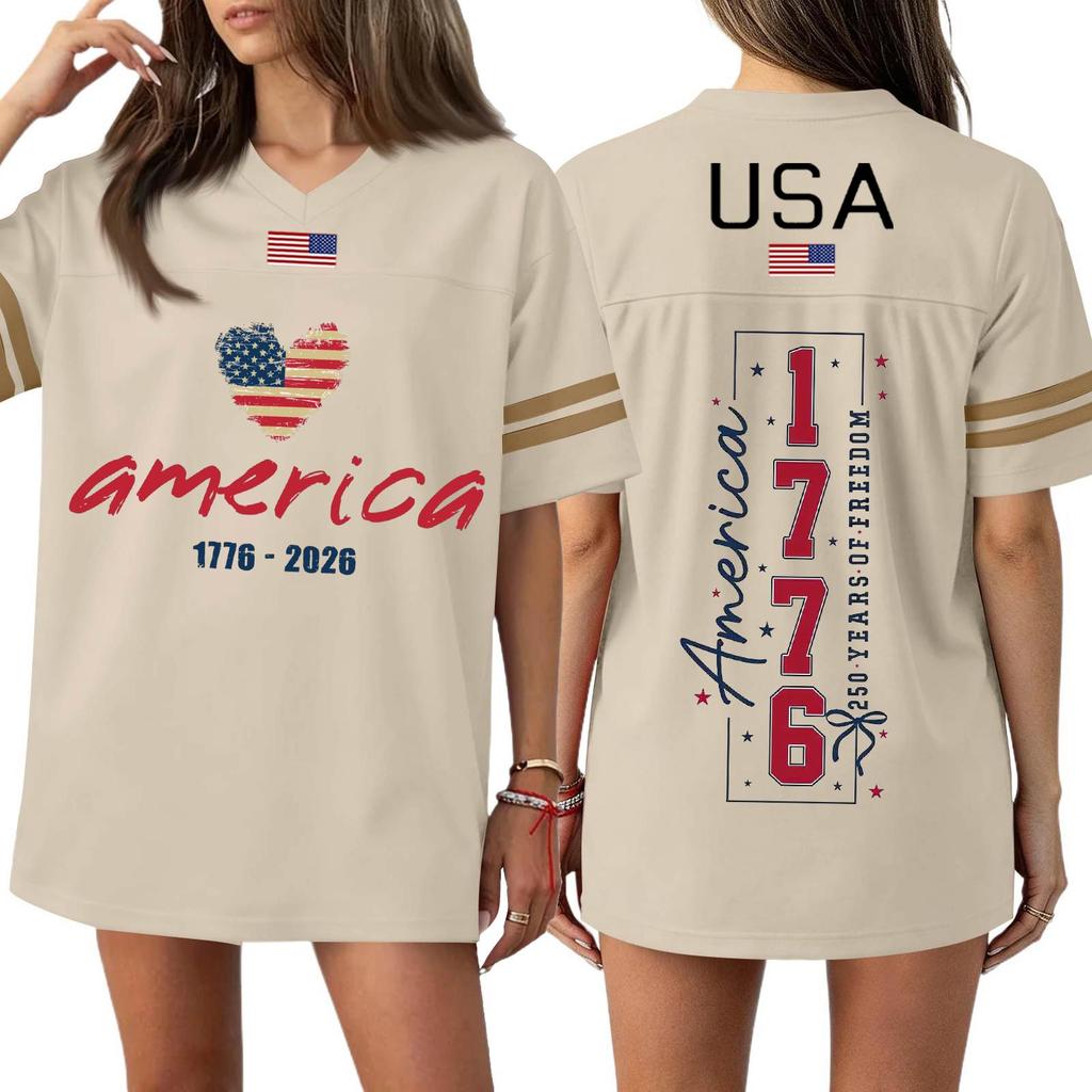 Womens Spring Tops Summer Shirts for Women 1776 2026 Print Casual Loose Fit Tshirts Shirts for Women Dressy Tops for Women