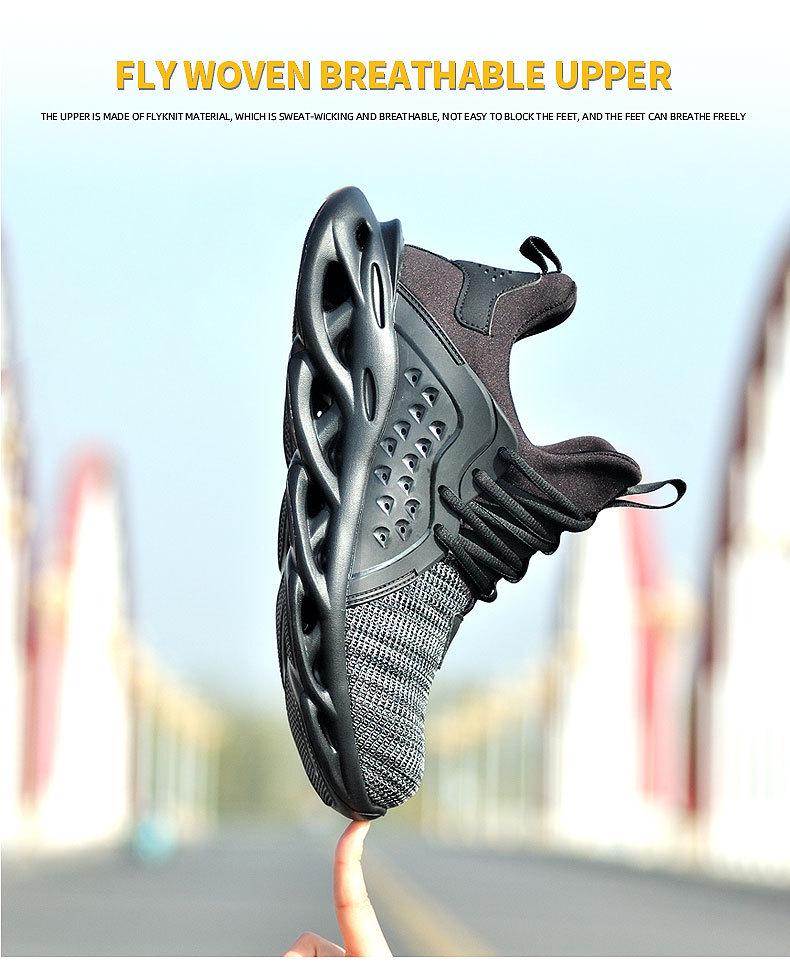 Summer Breathable Anti-smash Anti-puncture Safety Shoes with Lightweight Shock Absorption and Comfortable Flying Woven Upper
