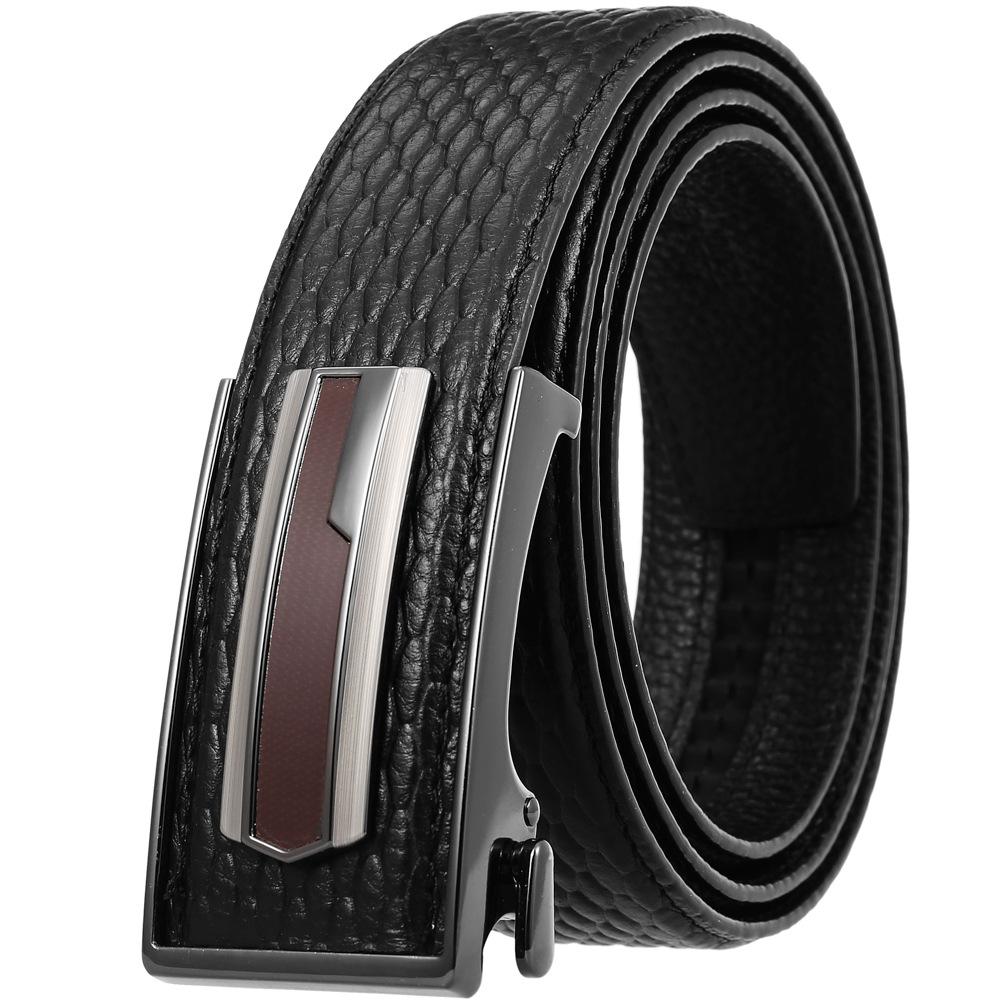 First Layer Cowhide Belt, Automatic Inner Buckle Men'S Belt Ly36-21783-5