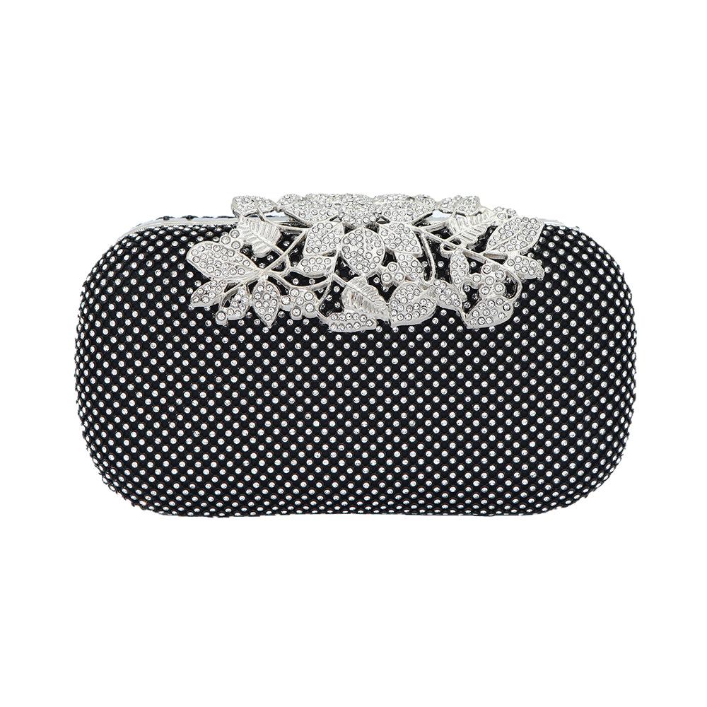 Women's Versatile Large-Capacity Handbag with Inlaid Diamond Leaf Chain