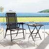 Three-Piece Garden Table and Chair Set - Black