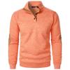 Men's Stand Collar Sweatshirt Jacket Knit Elbow Patch Casual Jacquard Cardigan Hoodie