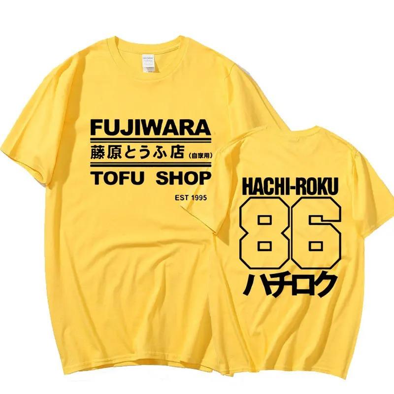 Initial D Manga Hachiroku Shift Drift Men T-shirt Takumi Fujiwara Tofu Shop Delivery AE86 Mens Clothing Brand Men Tee Shirt Tops