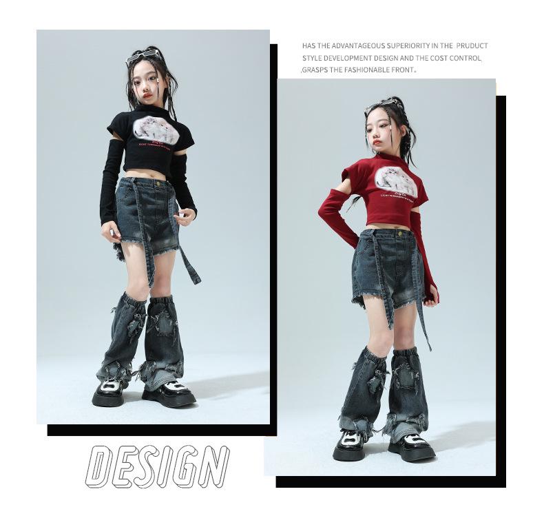 Girls' Trendy Hip Hop Jazz Dance Costumes - Sweet & Cool Street Performance Outfits