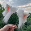 White cat ears pink beast ear tire lovely cosplay Lolita hand yellow ear clip kc hair band
