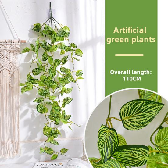 Hanging Artificial Green Plants UV Resistant Realistic Fake Leaf Vine Ivy Wedding Party Indoor Outdoor Garden Wall Hanging Faux Greenery Decoration