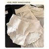 Women Pure Cotton Lace Mid Waist Antibacterial Solid Brief Underwear For Ladies