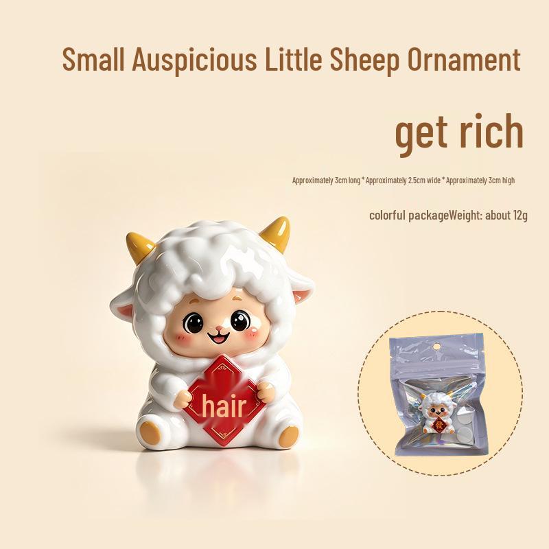 Charming Sheep Healing Ornament - Desk, Computer Screen, Zodiac, or Car Console Decor