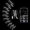 Clear Long Coffin Nails Tips,100 Pcs Fake Full Cover Ballet Nails False Acrylic Nail Tips 10 Sizes