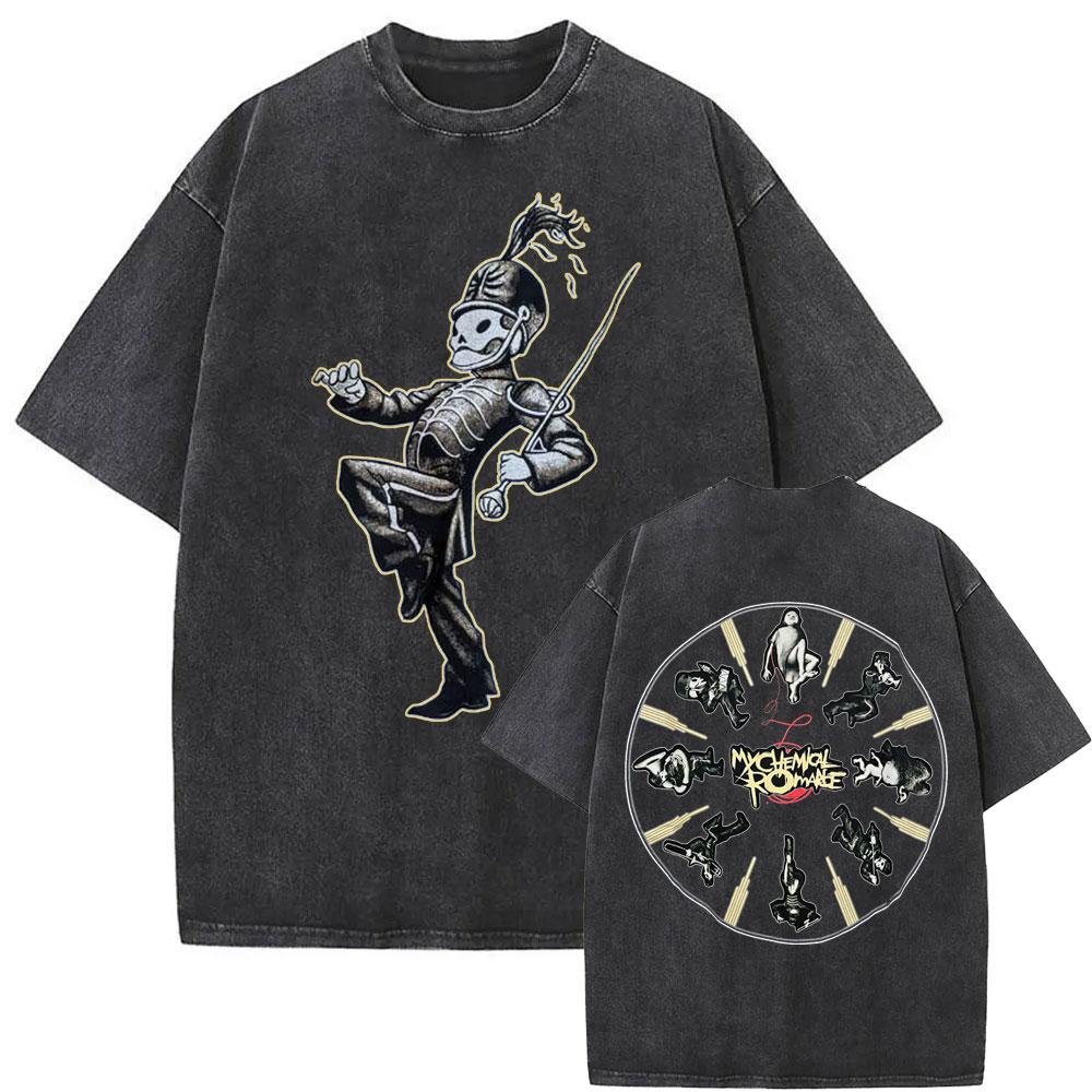 Washed Vintage Rock Band My Chemical Romance The Black Parade Tour 2026 T-shirt Men Women Fashion Punk Emo Oversized T Shirts