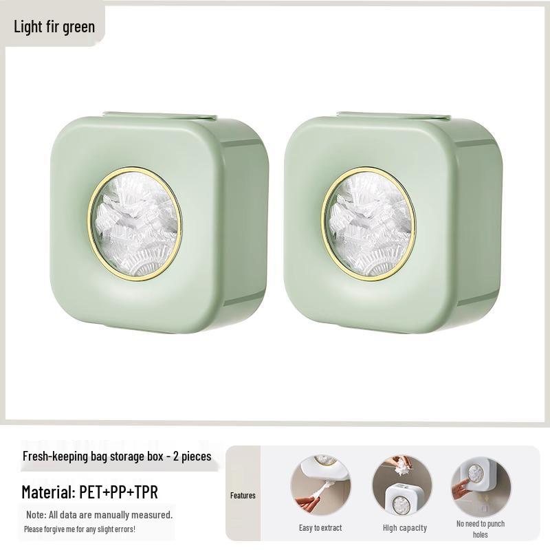 Wall-Mounted Cling Film Dispenser & Storage Box Organizer