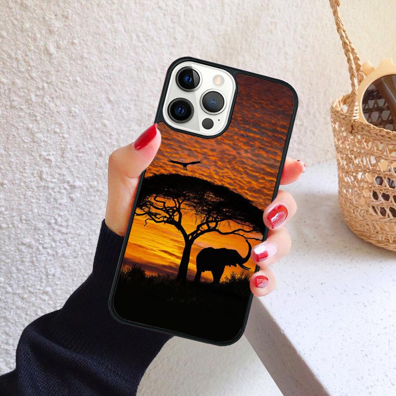 

African print Silicone Phone Case for iPhone 17 Air 16 PRO MAX 15 14 PLUS 12 11 13 Back Cover Fundas Shell coque iPhone 16
