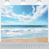 Beach Scene Sea Background, Polyester Material, Summer Theme, No Electricity, Suitable for Weddings, Parties