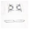 Chrome Front+Rear Fog Light Lamp Lid Set Cover Trim For 2018- Toyota Sienna