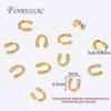 50/100Pcs 18K Gold Plated Crimp Covers,Round Covers Open Crimp End Beads,Stopper Spacer Beads For DIY Jewelry Making Supplies