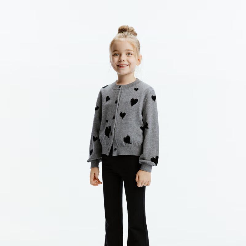 Little MO&Co. Girls' Merino Wool Blend Knit Cardigan