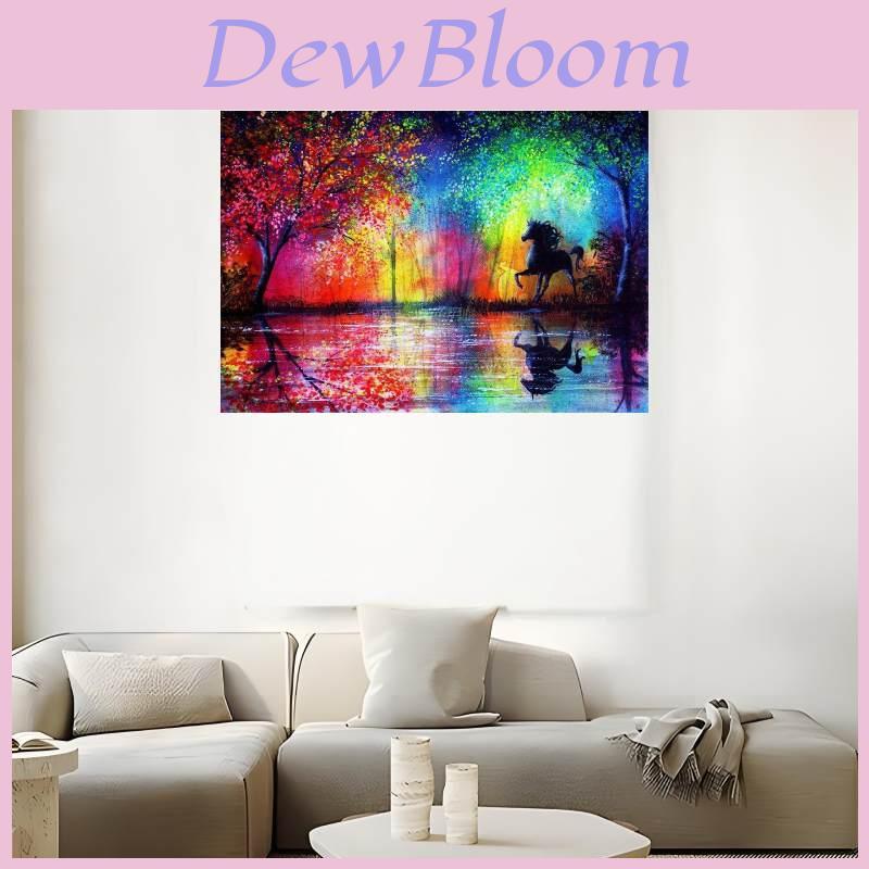 Canvas Horse Wall Art Animal Painting With Spray Technology For Home Decor
