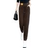 Unisex Plus Size Velvet Corduroy Harem Sweatpants - Warm, High Waist, Tapered Leg, Casual Fit for Autumn/Winter