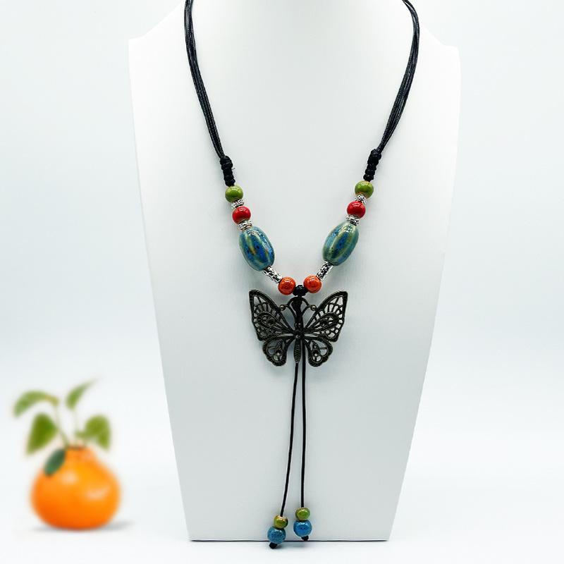 Accessories, Jewelry, Woven Beaded Sweater Chain, Ceramic Necklace, Female Niche Feeling Does Not Fade